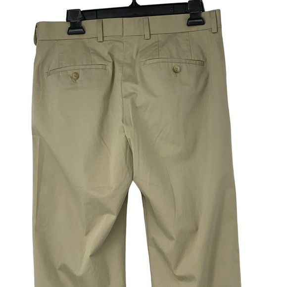 Mens Express Dress Khaki Pants Flat Size 32 x 30 Straight Leg Washable EUC 3006 - Picture 8 of 10